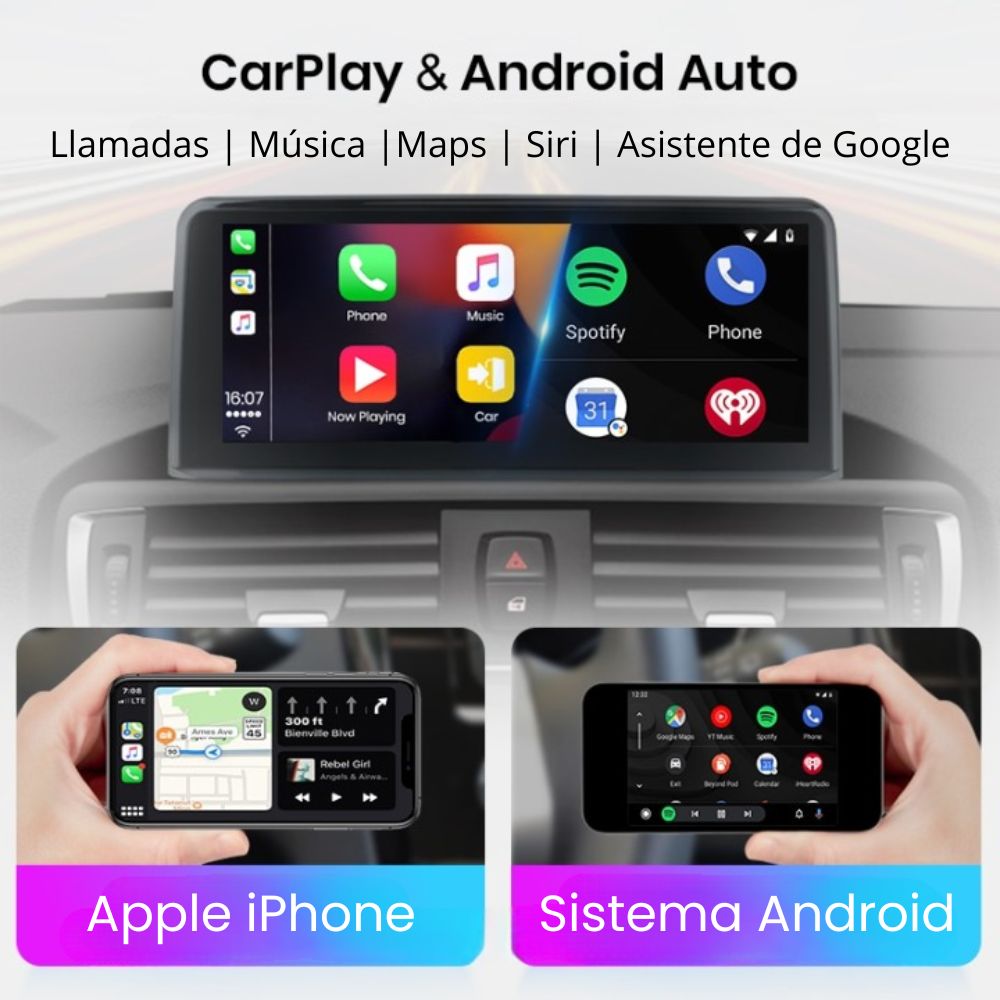Pantalla Android Auto Carplay BMW Serie 1 2 3 4 F20 F21 F22 F30 F31 F32 F33 F34 F36