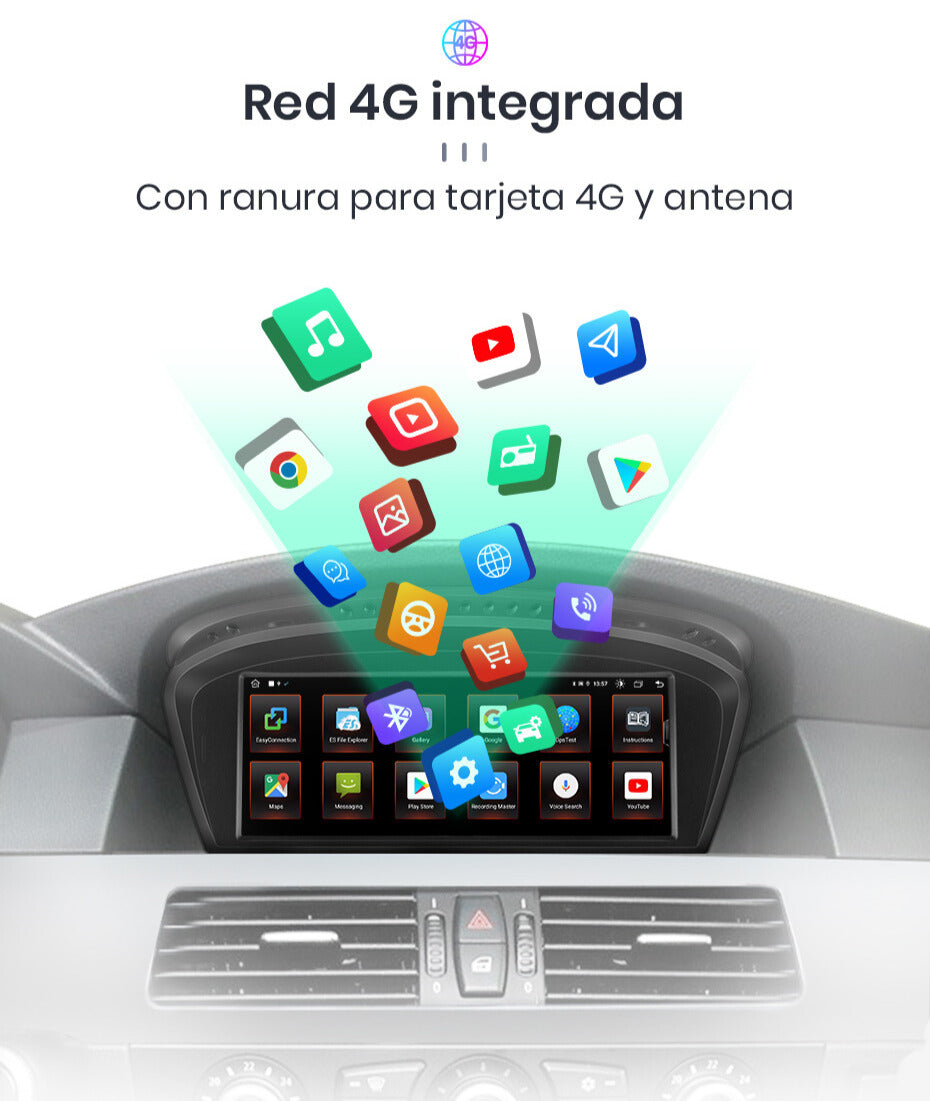 Pantalla Android Auto Carplay BMW Serie 3 5 6 E60 E61 E63 E64 E90 E91 E92 CCC CIC