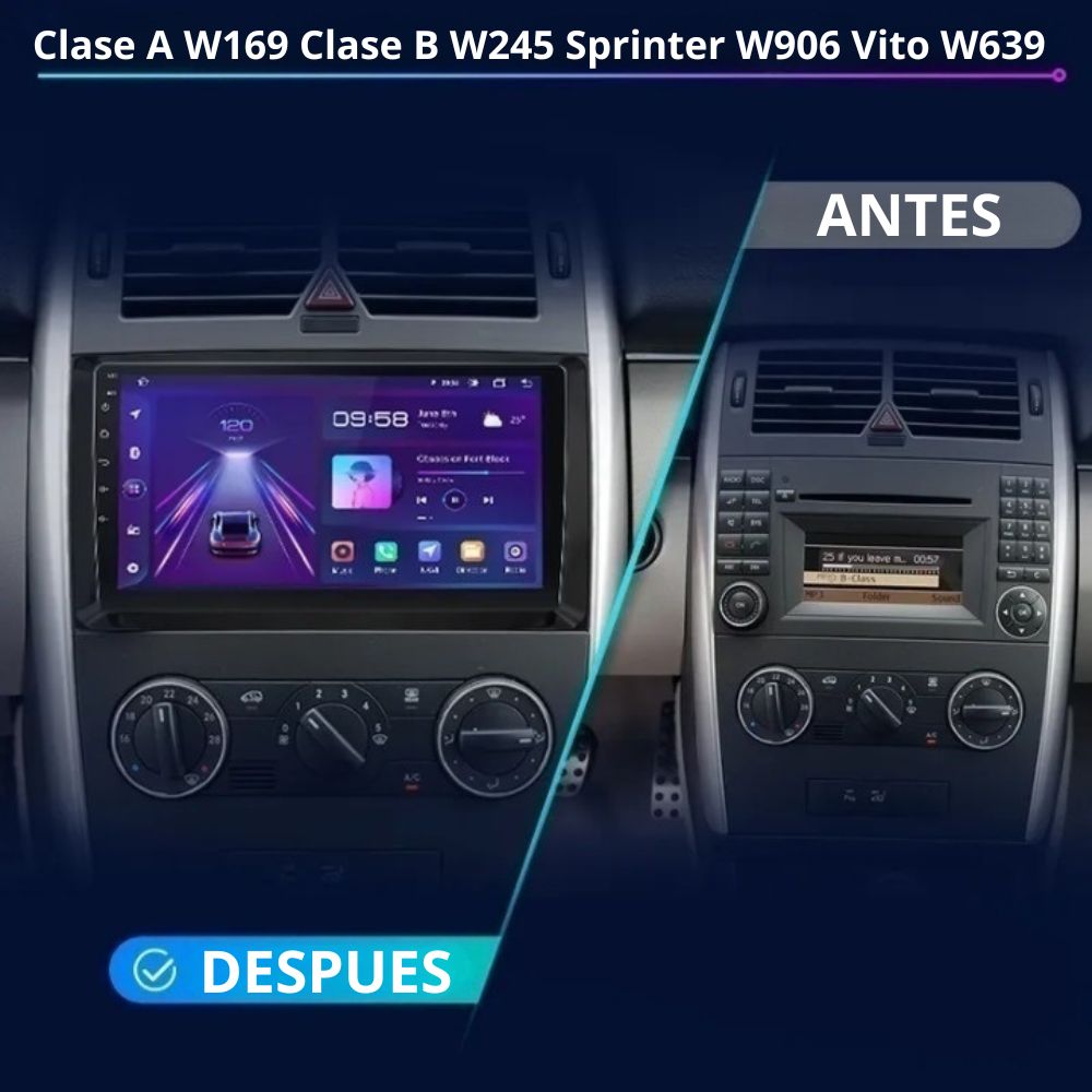 Android Auto Radio Carplay Mercedes A Class W169 B Class W245 Sprinter W906 Vito W639