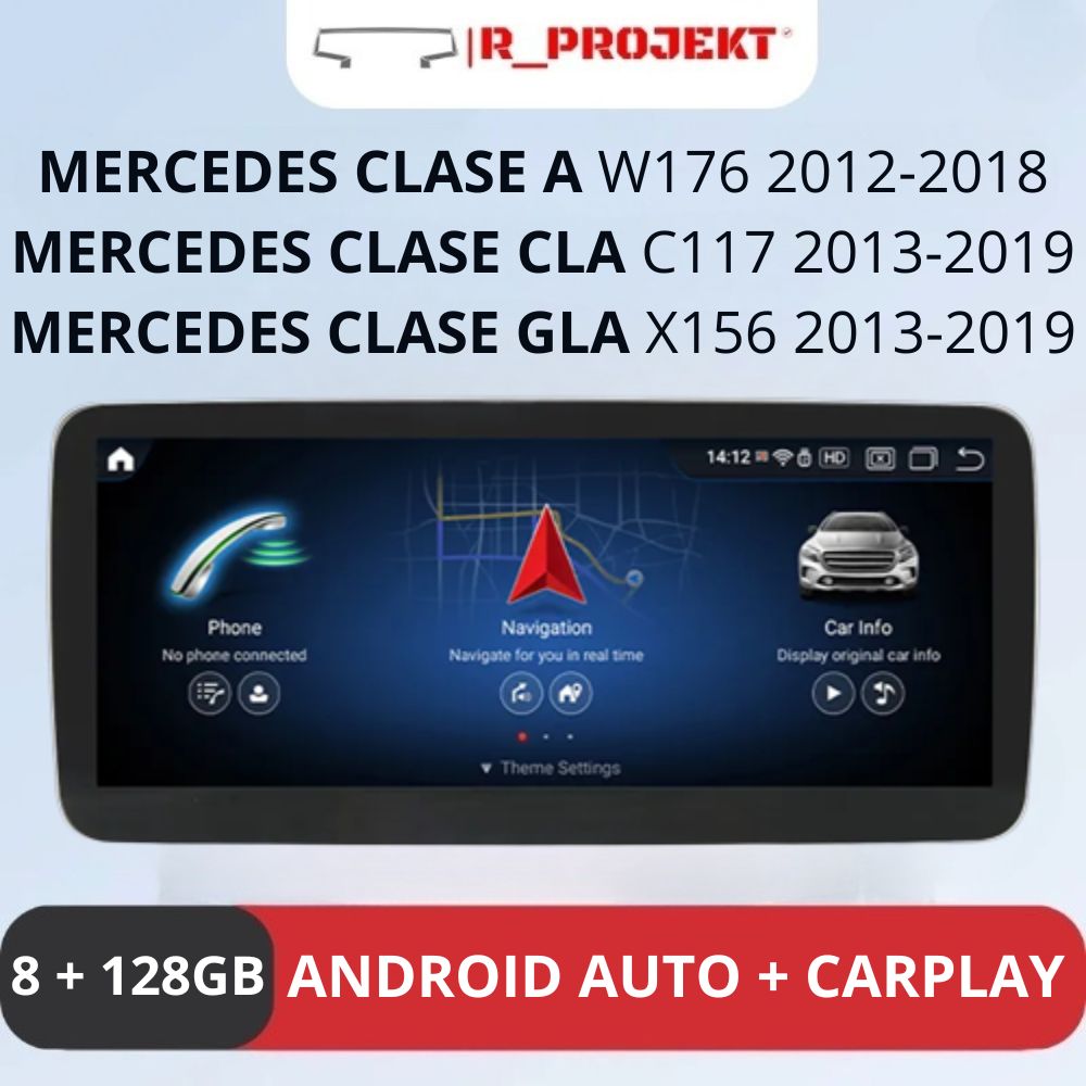 Touchscreen-Radio Android Auto Carplay Mercedes A-Klasse W176 CLA C117 GLA  X156 2013–2018