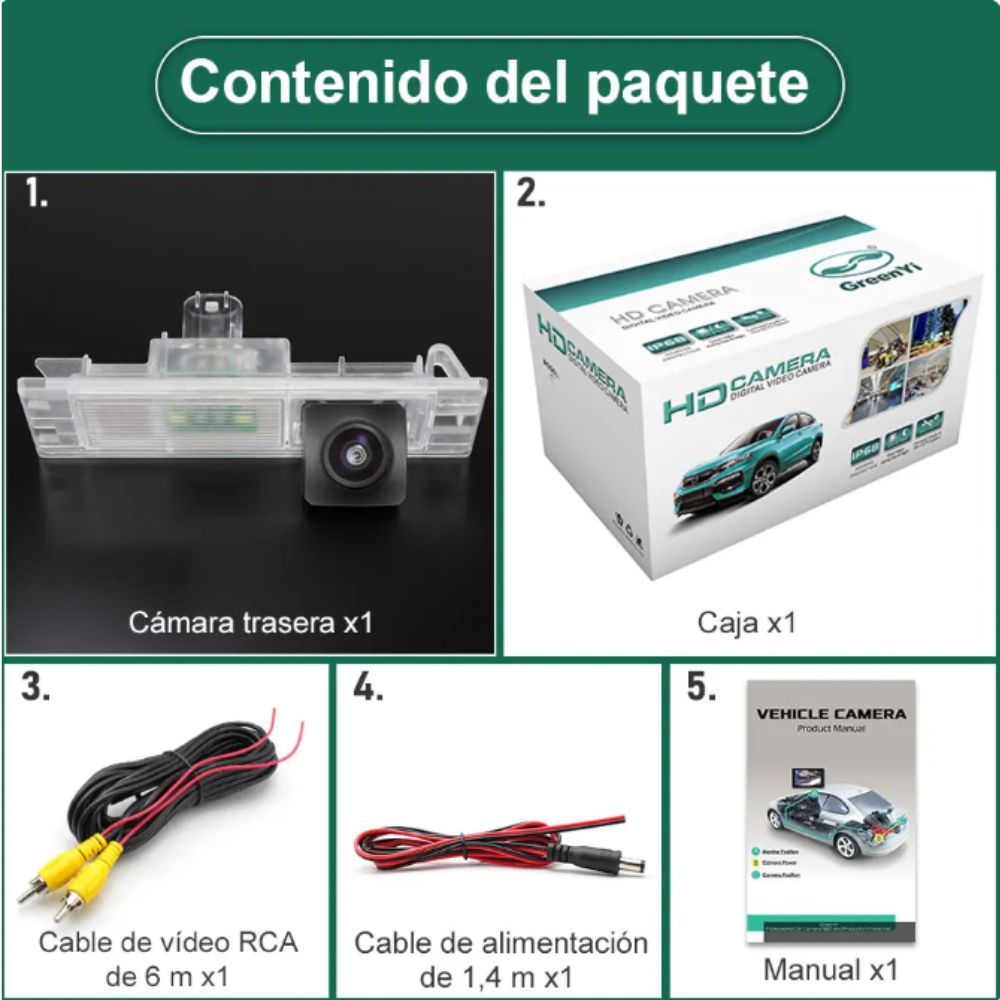 Cámara de visión trasera para BMW Serie 1, Serie 6, BMW i3, BMW Z4, Mini Cooper R55 Clubman