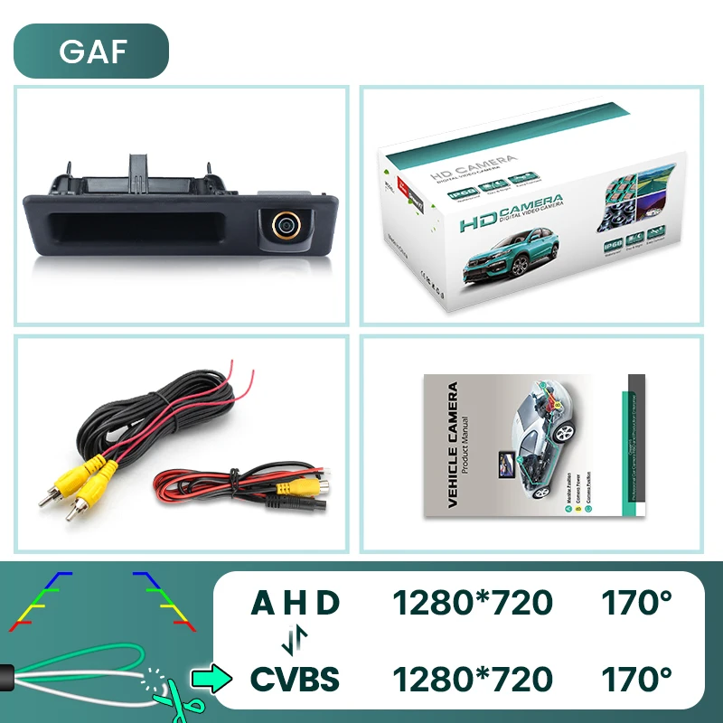 Cámara de visión trasera para BMW Serie 3, 4, 5, 7, X1, X3, X4, X5, F30, F32, F36, F10, F11, F25, F48 RProjekt