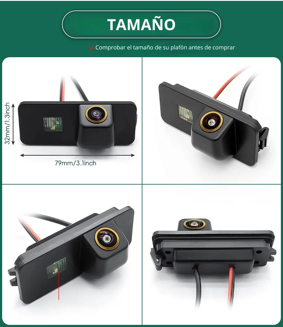 Cámara de visión trasera para Volkswagen Golf Passat CC Polo Scirocco Eos Lupo Phaeton Beetle Seat Leon Altea Toledo Ibiza
