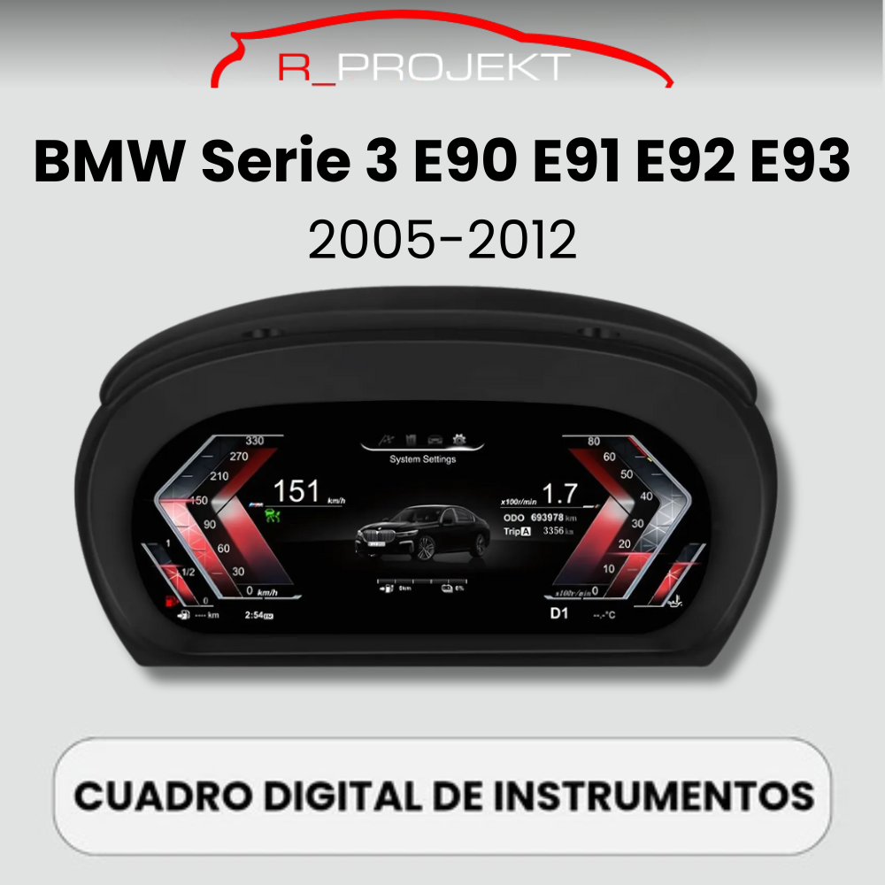 Digitale Instrumententafel 11" BMW Serie 3 E90 E91 E92 E93 2005-2012