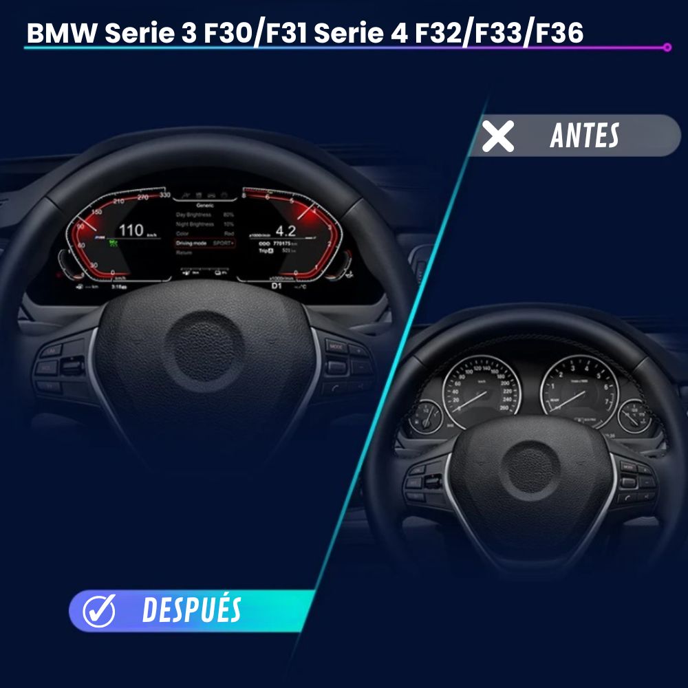 Cuadro de instrumentos digital 12,3" BMW Serie 3 F30 F31 Serie 4 F32 F33 F36 RProjekt