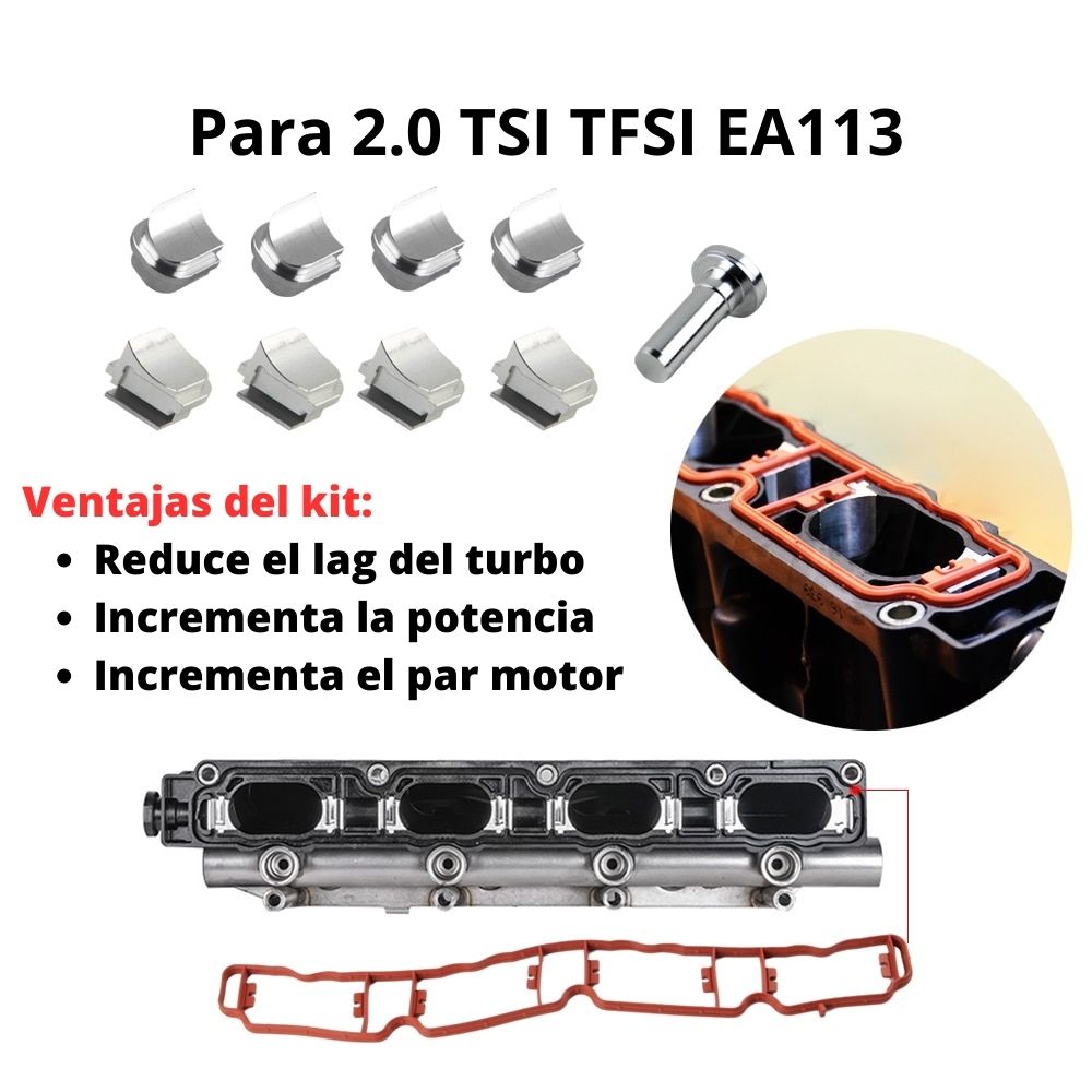 KIT ANULAR MARIPOSAS COLECTOR ADMISIÓN GRUPO VAG 2.0 TSI TFSI EA113 - RProjekt