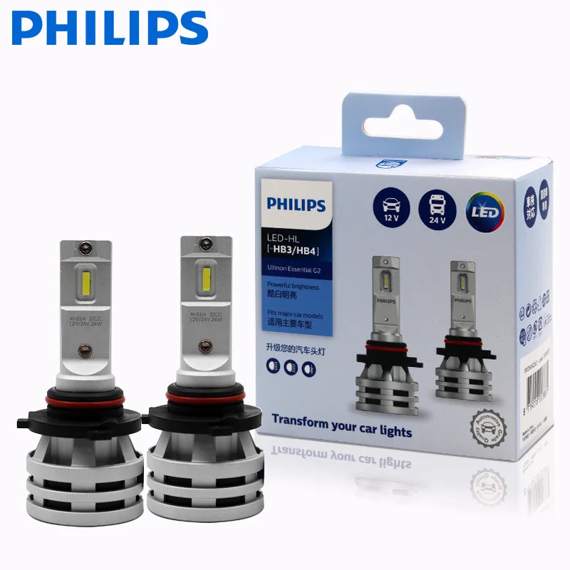 Bombillas LED faro delantero Philips Ultinon Essential G2 H1 H4 H7 H8 H11 H16 HB3 HB4 H1R2 6500K RProjekt