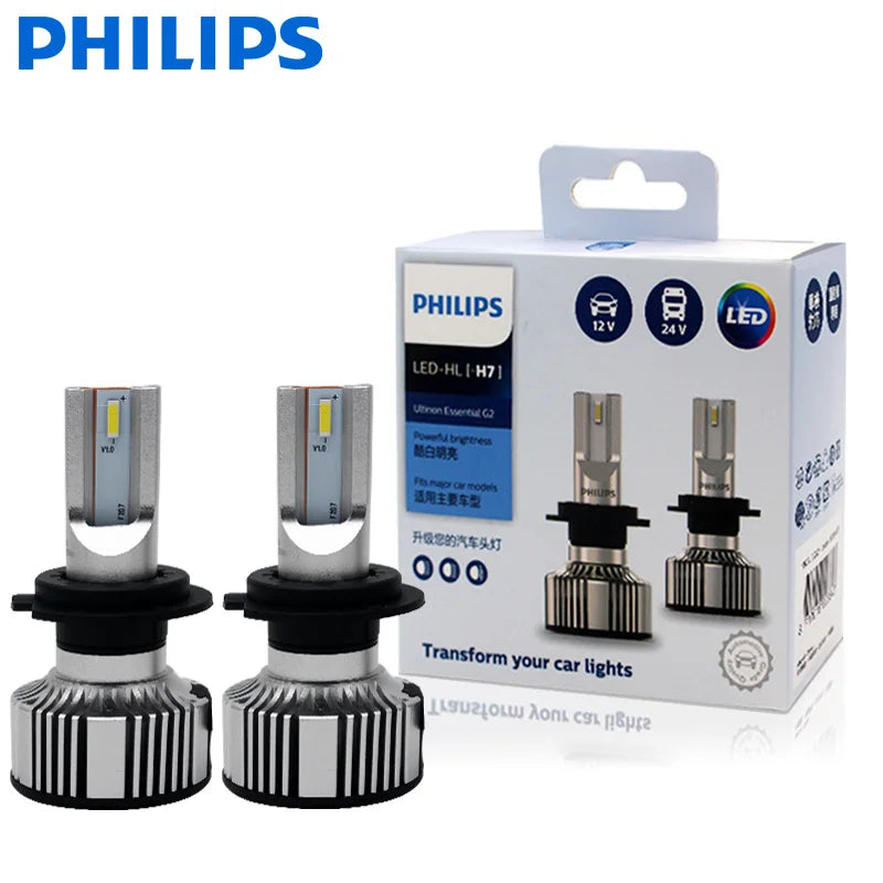 Bombillas LED faro delantero Philips Ultinon Essential G2 H1 H4 H7 H8 H11 H16 HB3 HB4 H1R2 6500K RProjekt