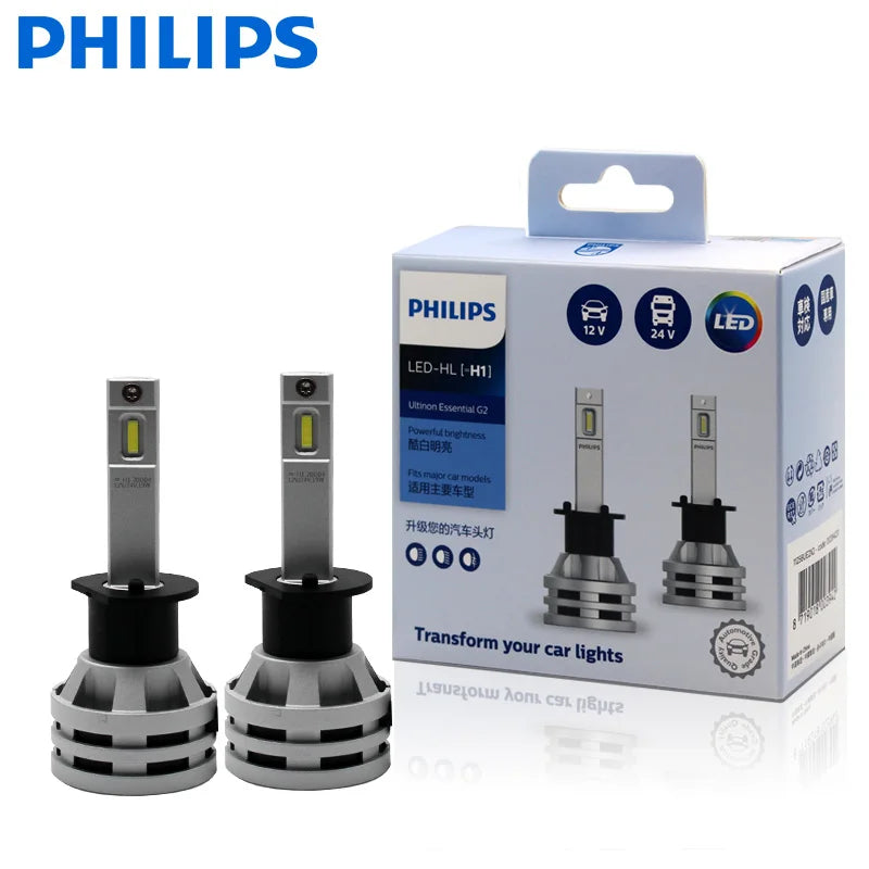 Bombillas LED faro delantero Philips Ultinon Essential G2 H1 H4 H7 H8 H11 H16 HB3 HB4 H1R2 6500K RProjekt