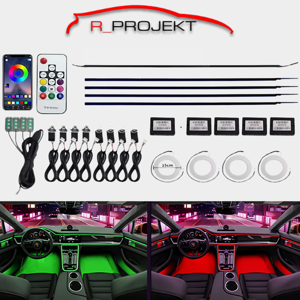 RGB LED-Innenraum Ambientebeleuchtung Kit (APP-Steuerung + 213 Modi)