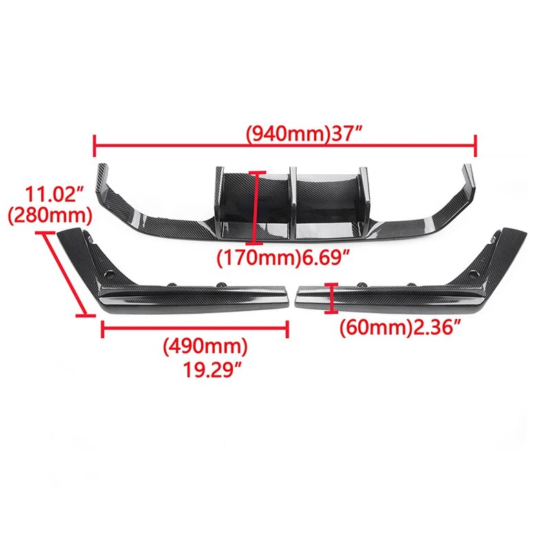 Frontlippe / Heckdiffusor BMW F80 M3 F82 M4 2015–2020