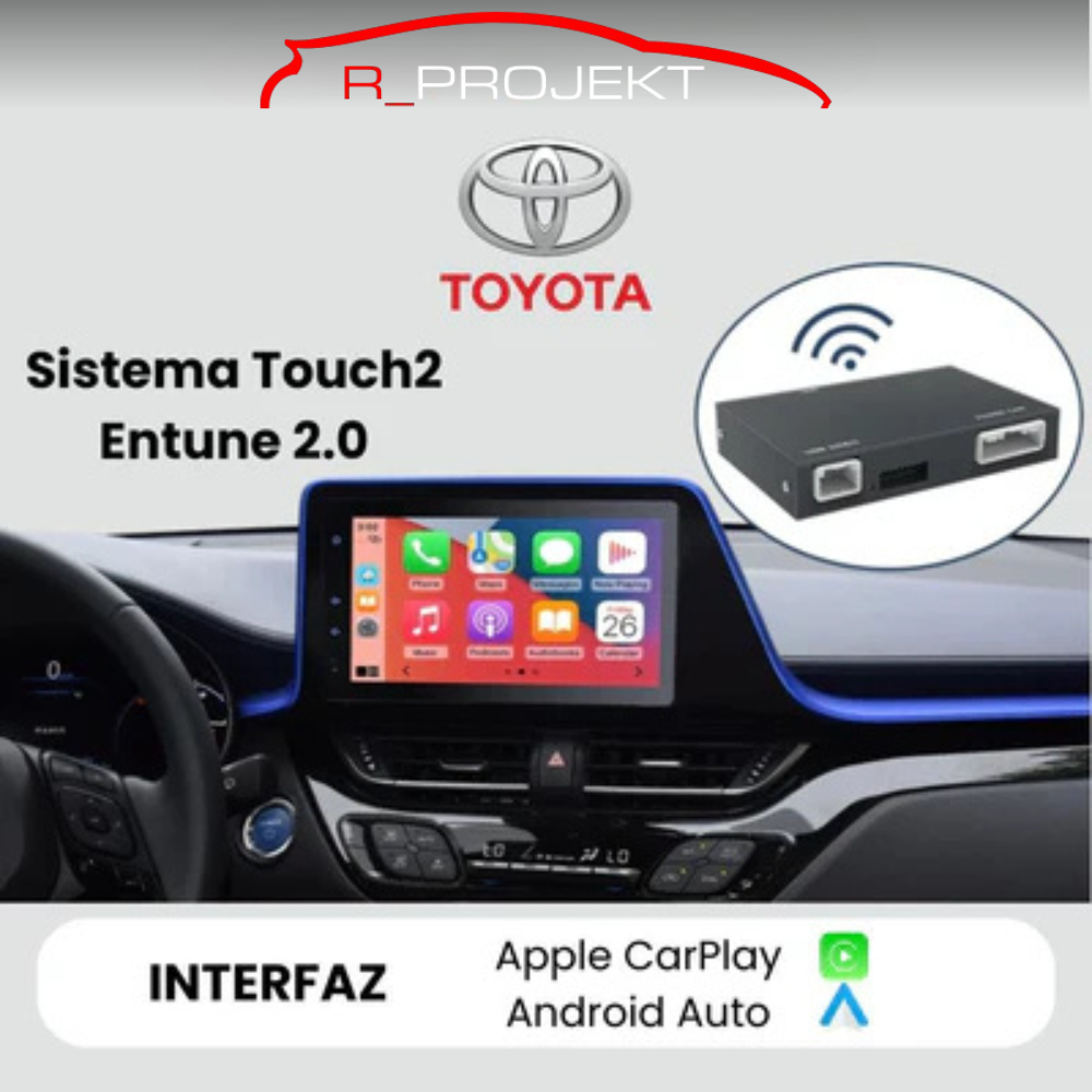 Apple CarPlay Android Auto-Schnittstelle Toyota Systems Touch2 Entune 2.0 Prius C-HR Auris Avensis Verso Yaris Land Cruiser