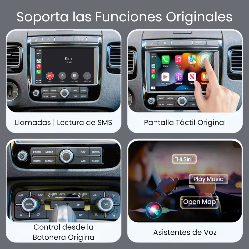 Apple CarPlay Android Auto Module Volkswagen Touareg 2010-2018 RNS850