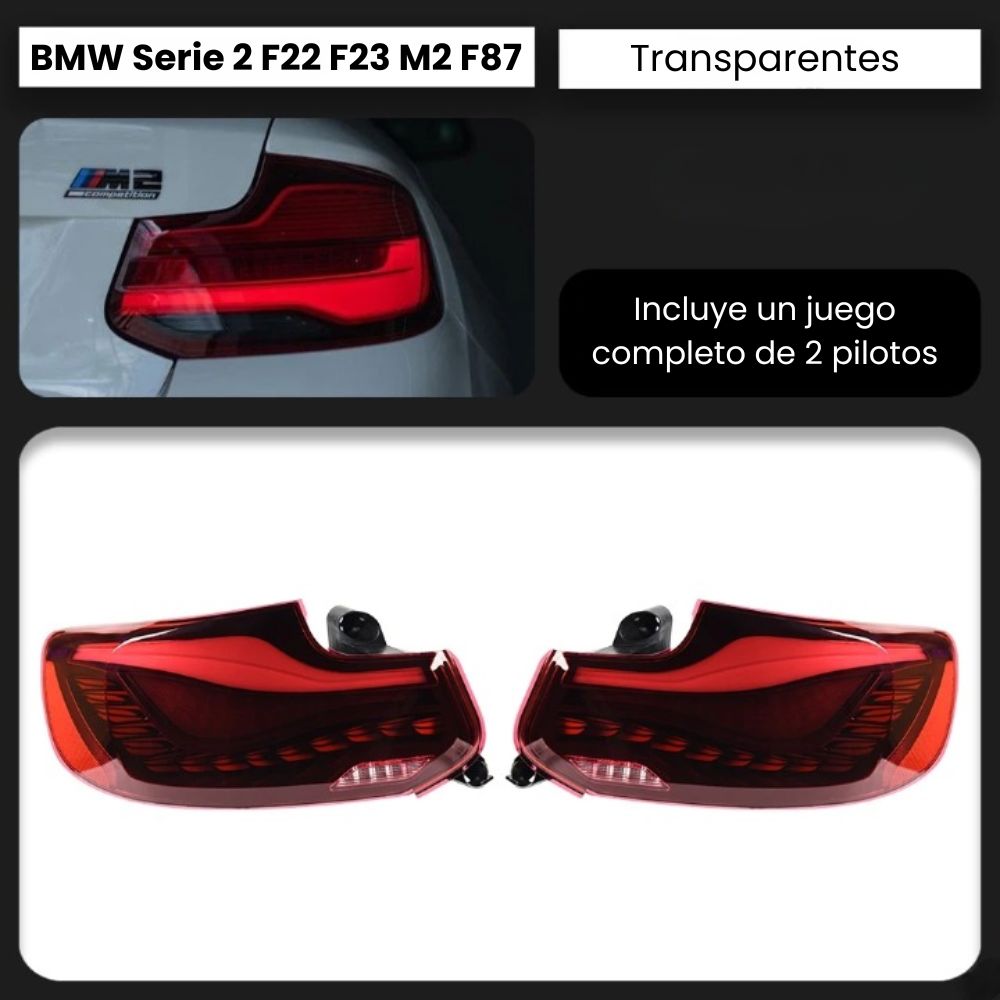 Pilotos LED dinámicos OLED BMW Serie 2 F22 F23 M2 F87 con animación de arranque RProjekt
