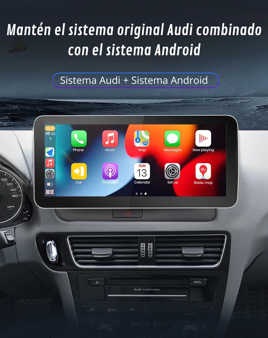 Android Autoradio Carplay Audi Q5 2009 - 2016 10 Zoll