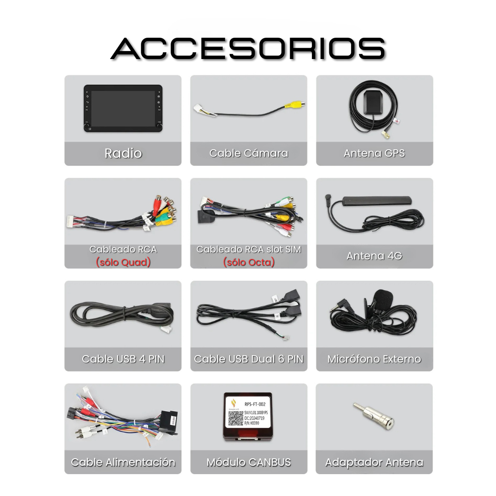 accesorios que incluye el kit de pantalla