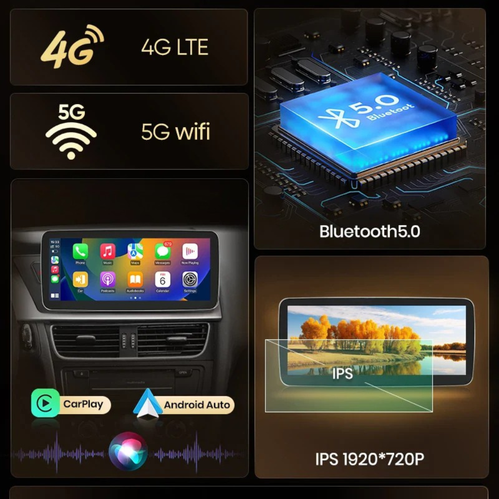 Android Auto Radio Carplay Audi A4 A5 2009-2016 10 Zoll