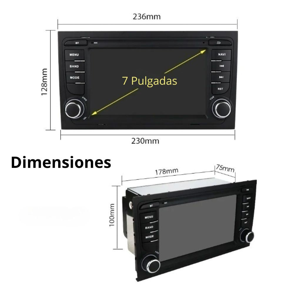 Radio Android Auto Carplay Audi A4 B6 B7 Seat Exeo
