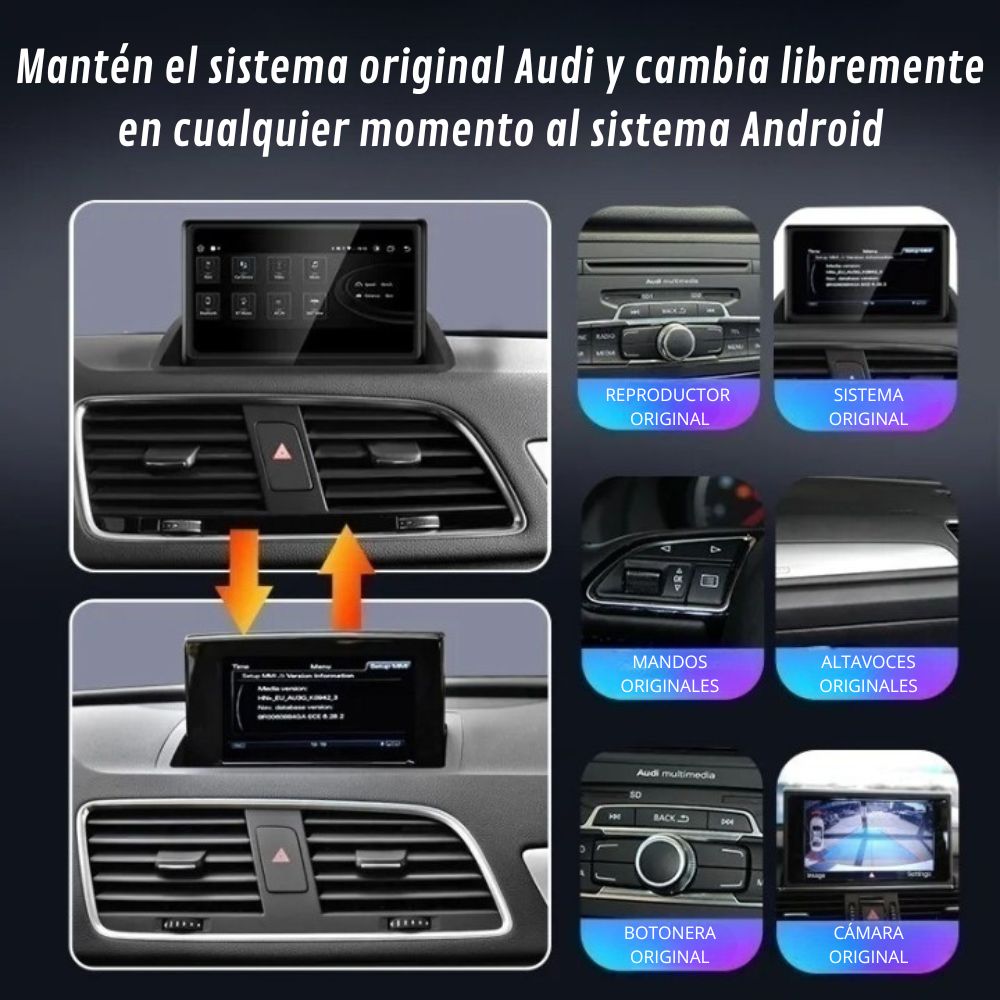 Android Auto Radio Carplay Audi Q3 2012-2018