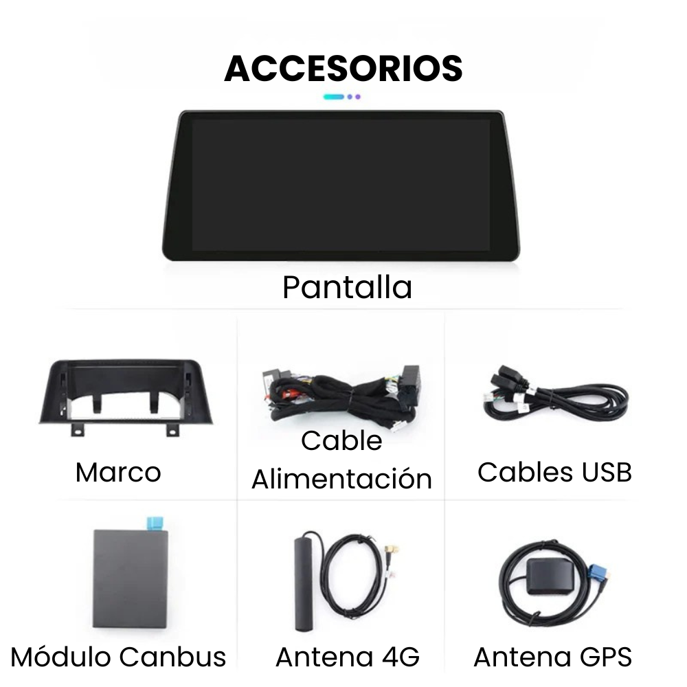 Pantalla Android Auto Carplay BMW Serie 1 2 3 4 F20 F21 F22 F30 F31 F32 F33 F34 F36