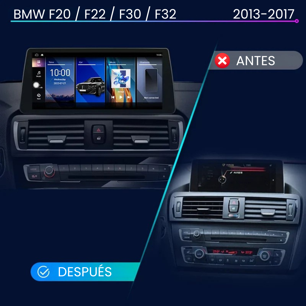 Pantalla Android Auto Carplay BMW Serie 1 2 3 4 F20 F21 F22 F30 F31 F32 F33 F34 F36