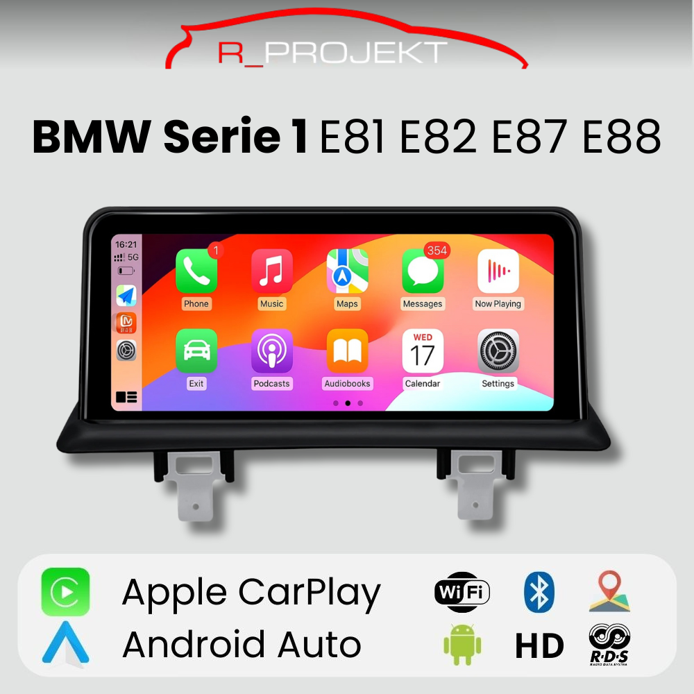 Pantalla Android Auto Carplay BMW Serie 1 E81 E82 E87 E88 10 Pulgadas