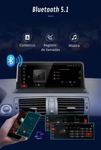 Pantalla Android Auto Carplay BMW Serie 1 E81 E82 E87 E88 10 Pulgadas