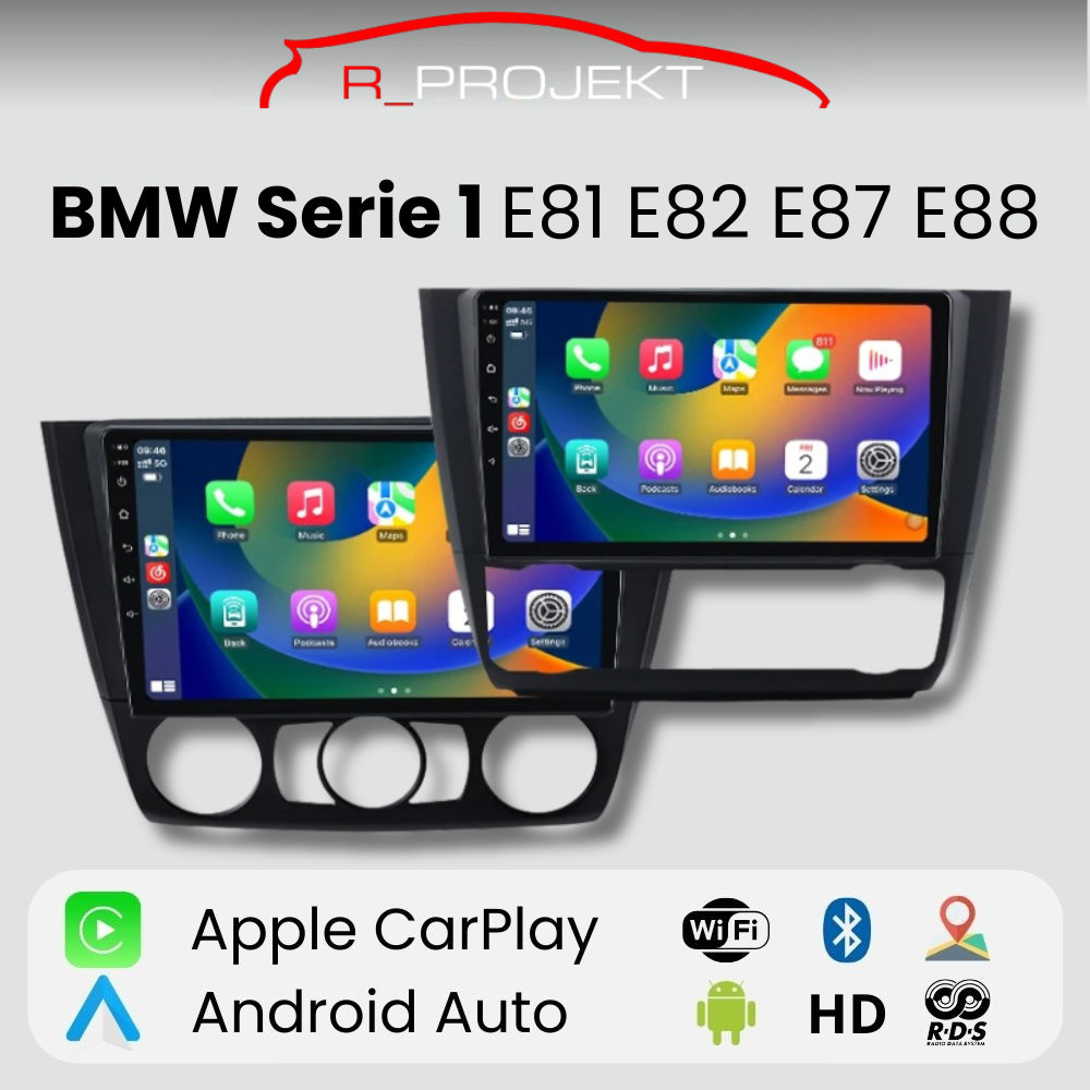 Pantalla Android Auto Carplay BMW Serie 1 E81 E82 E87 E88