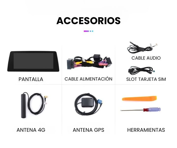 Pantalla Android Auto Carplay BMW Serie 1 F20 EVO 2017-2019