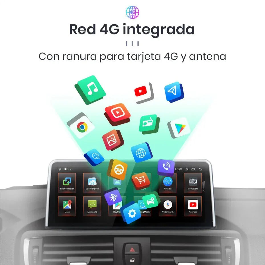 Pantalla Android Auto Carplay BMW Serie 1 F20 EVO 2017-2019