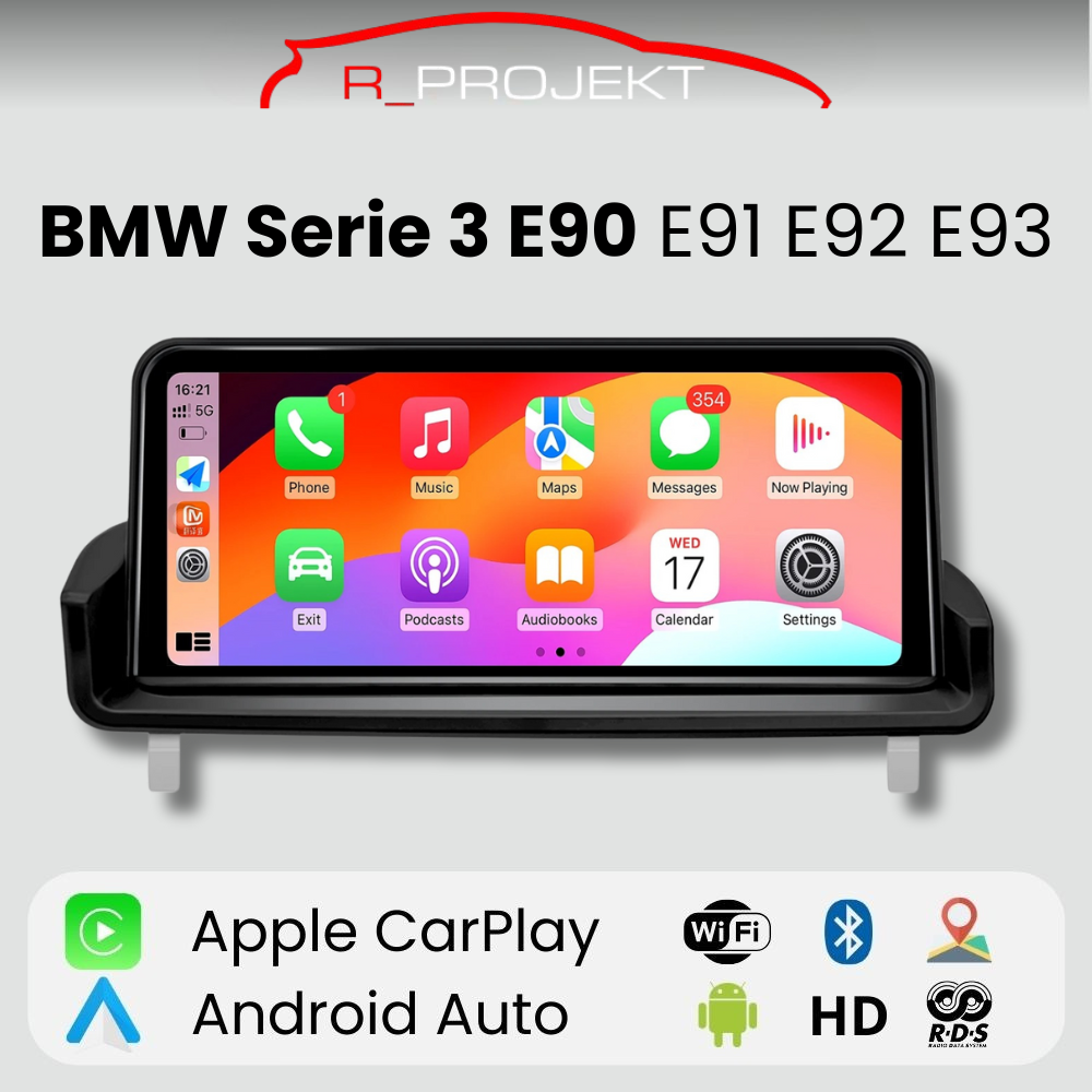 Pantalla Android Auto Carplay BMW Serie 3 E90 E91 E92 E93 2005-2012