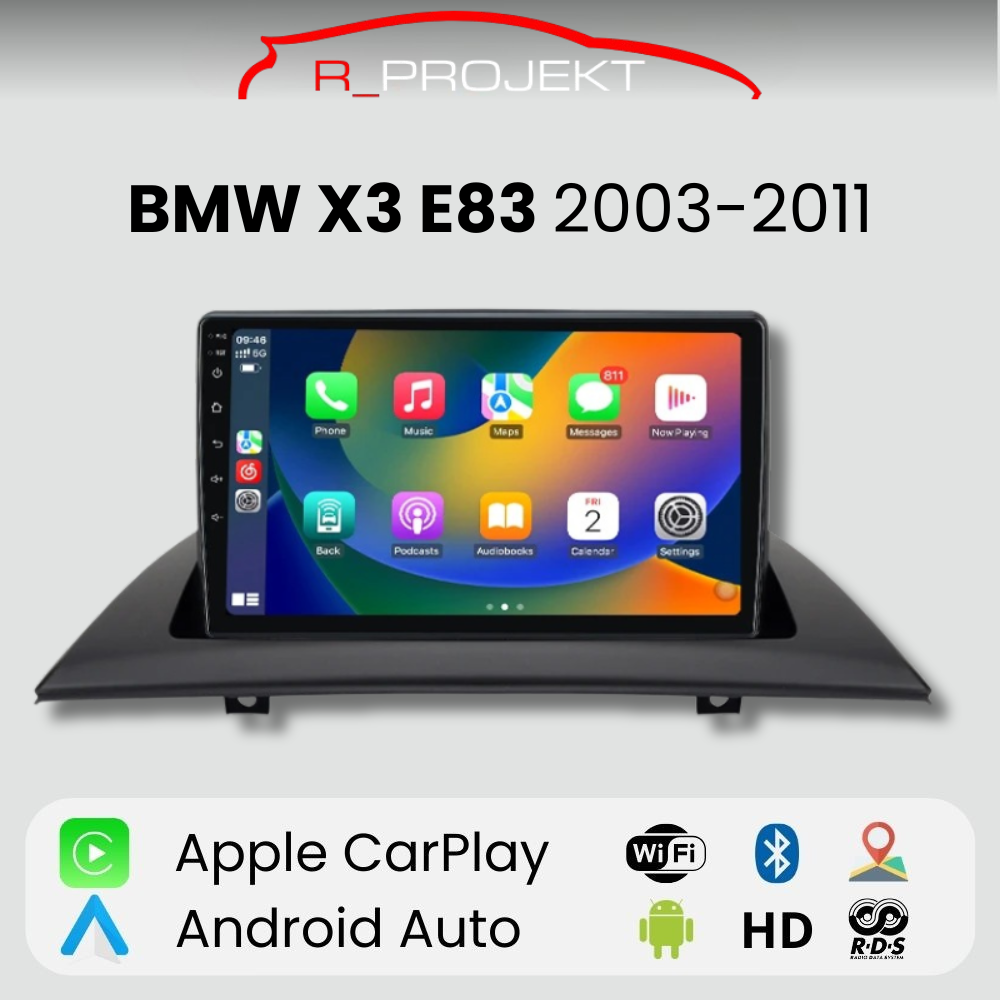 Pantalla Android Auto Carplay BMW X3 E83 2003 - 2011