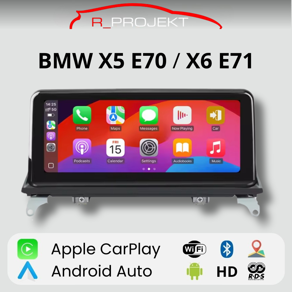 Pantalla Android Auto Carplay BMW X5 E70 F15 X6 E71 F16 2007-2013