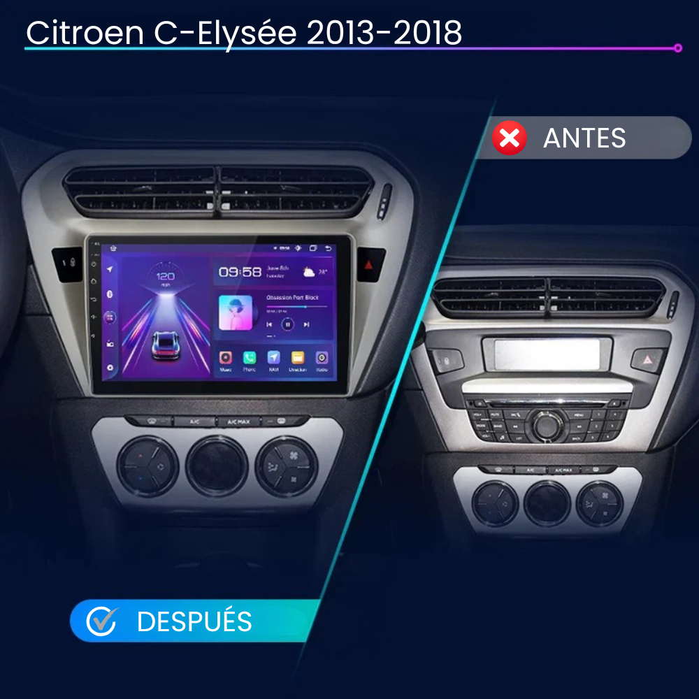 Android Autoradio Carplay Citroen C-Elysée 2013-2018