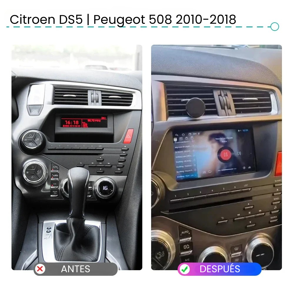 Android Auto Radio Carplay Citroen DS5 Peugeot 508 2010-2018
