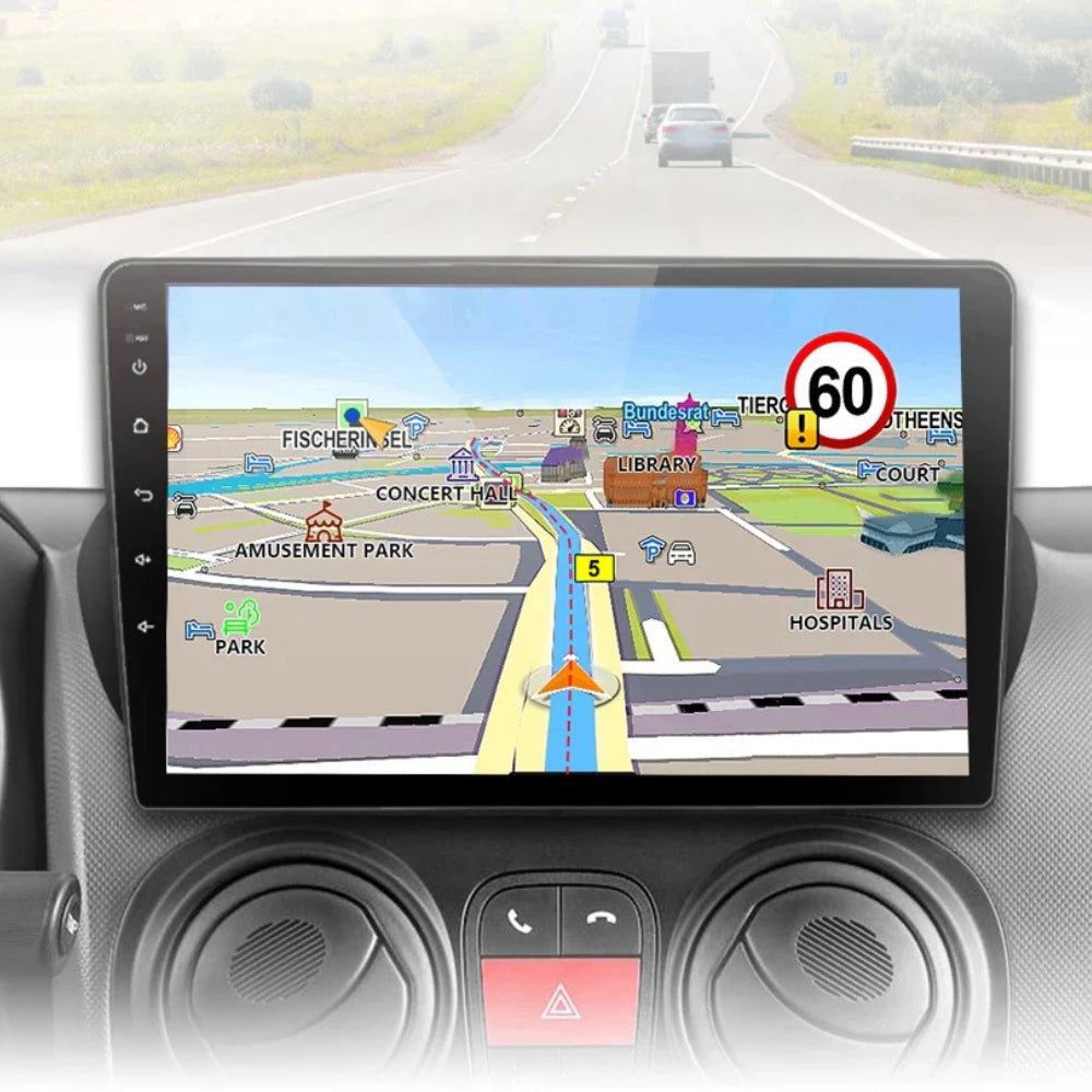 Android Auto Radio Carplay Fiat Fiorino Qubo Citroen Nemo Peugeot Bipper 2008-2017