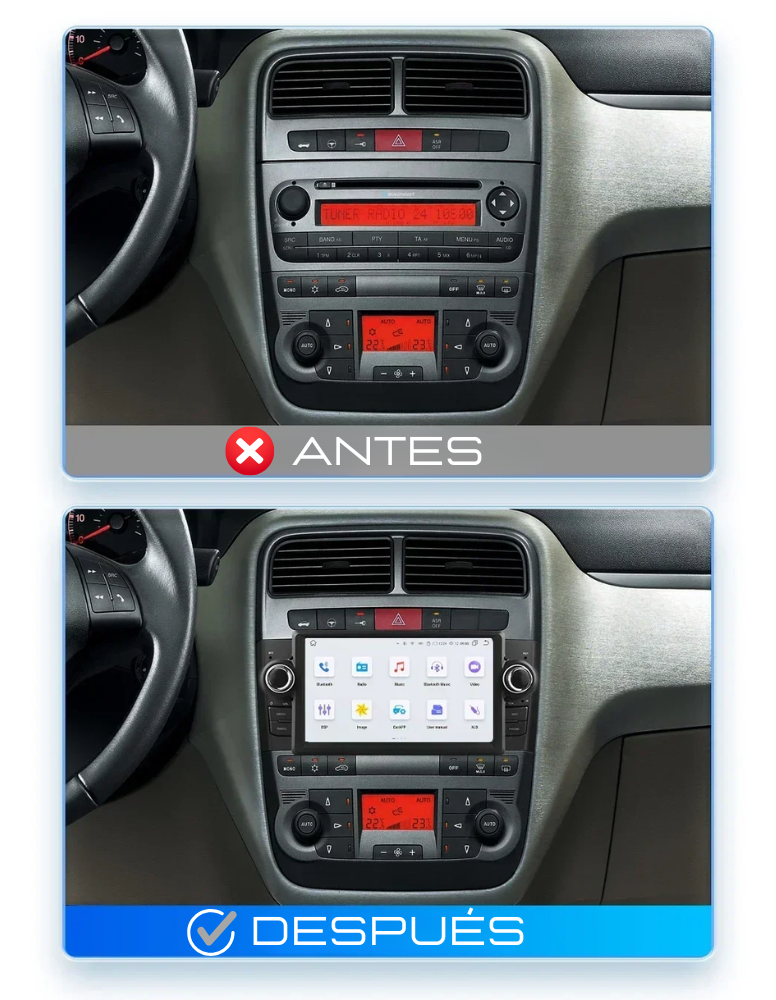 Android Auto Radio Carplay Fiat Grande Punto / Fiat Linea 2007-2012