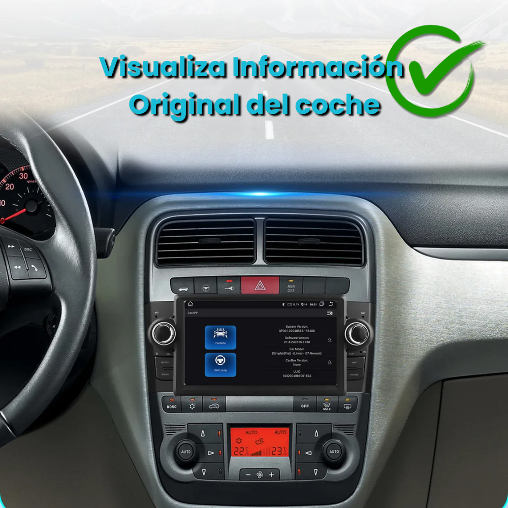 Android Auto Radio Carplay Fiat Grande Punto / Fiat Linea 2007-2012