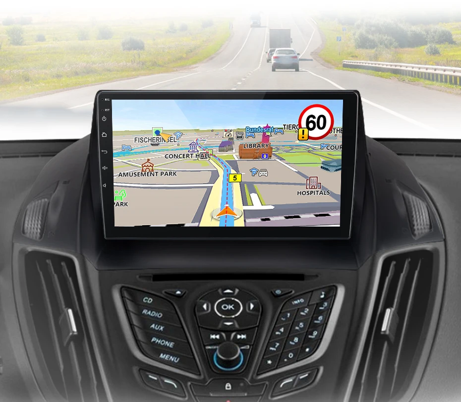 Pantalla Android Auto Carplay Ford C-Max Kuga 2 2012 - 2016