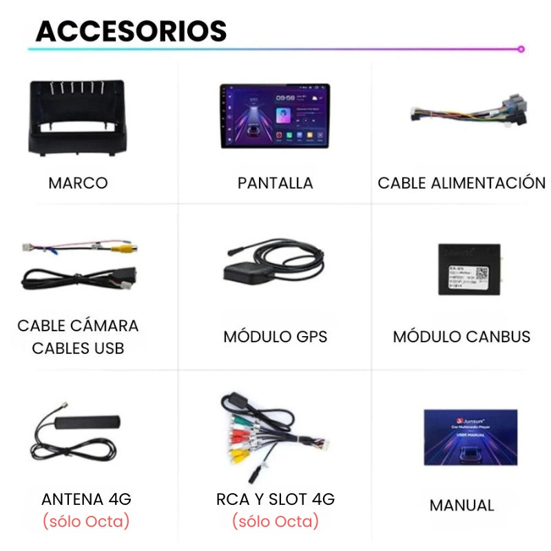 Pantalla Android Auto Carplay Ford Fiesta 2009-2017