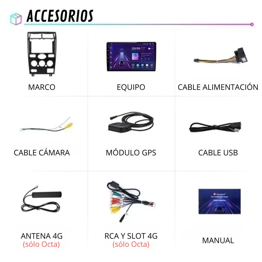 Pantalla Android Auto Carplay Ford Mondeo 3 2000 - 2004