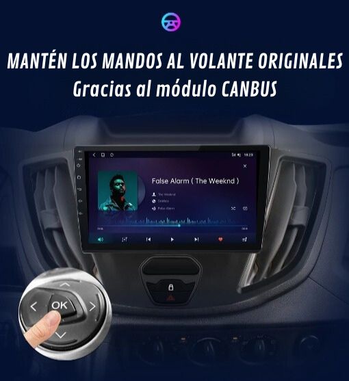 Pantalla Android Auto Carplay Ford Transit 2015 - 2018