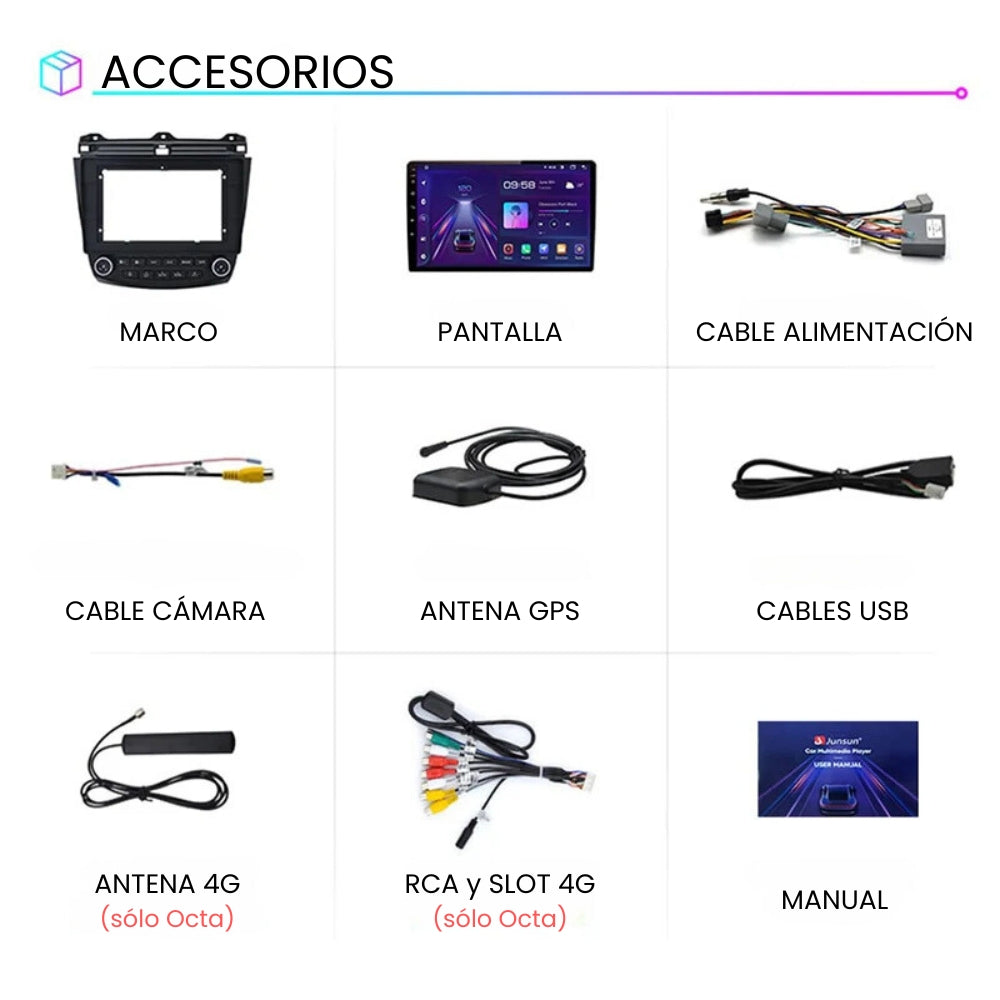 Radio Android Auto Carplay Honda Accord 7 2003-2008