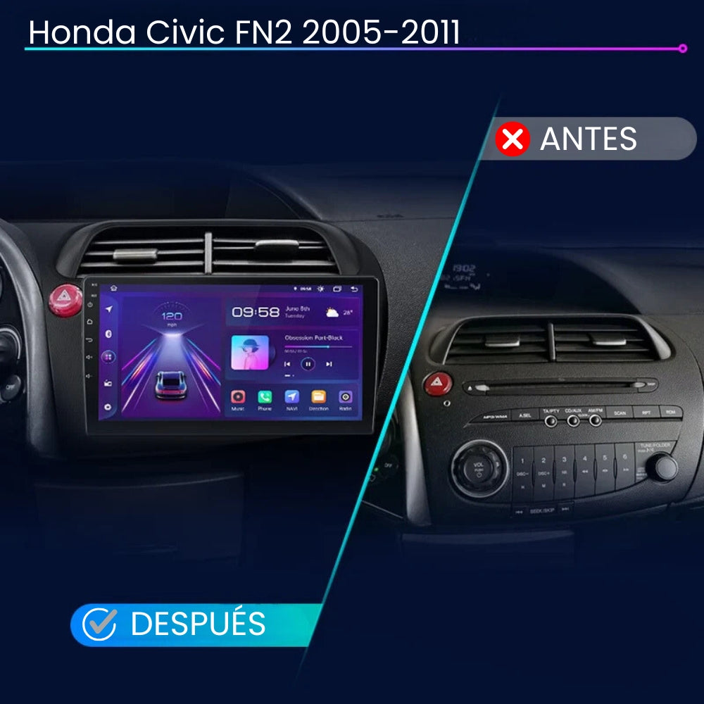 Android Autoradio Carplay Honda Civic 2005–2011