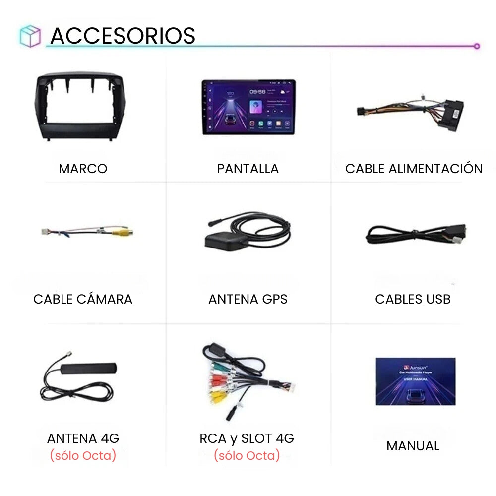 Pantalla Android Auto Carplay Hyundai Tucson 2 IX35 2009 - 2015