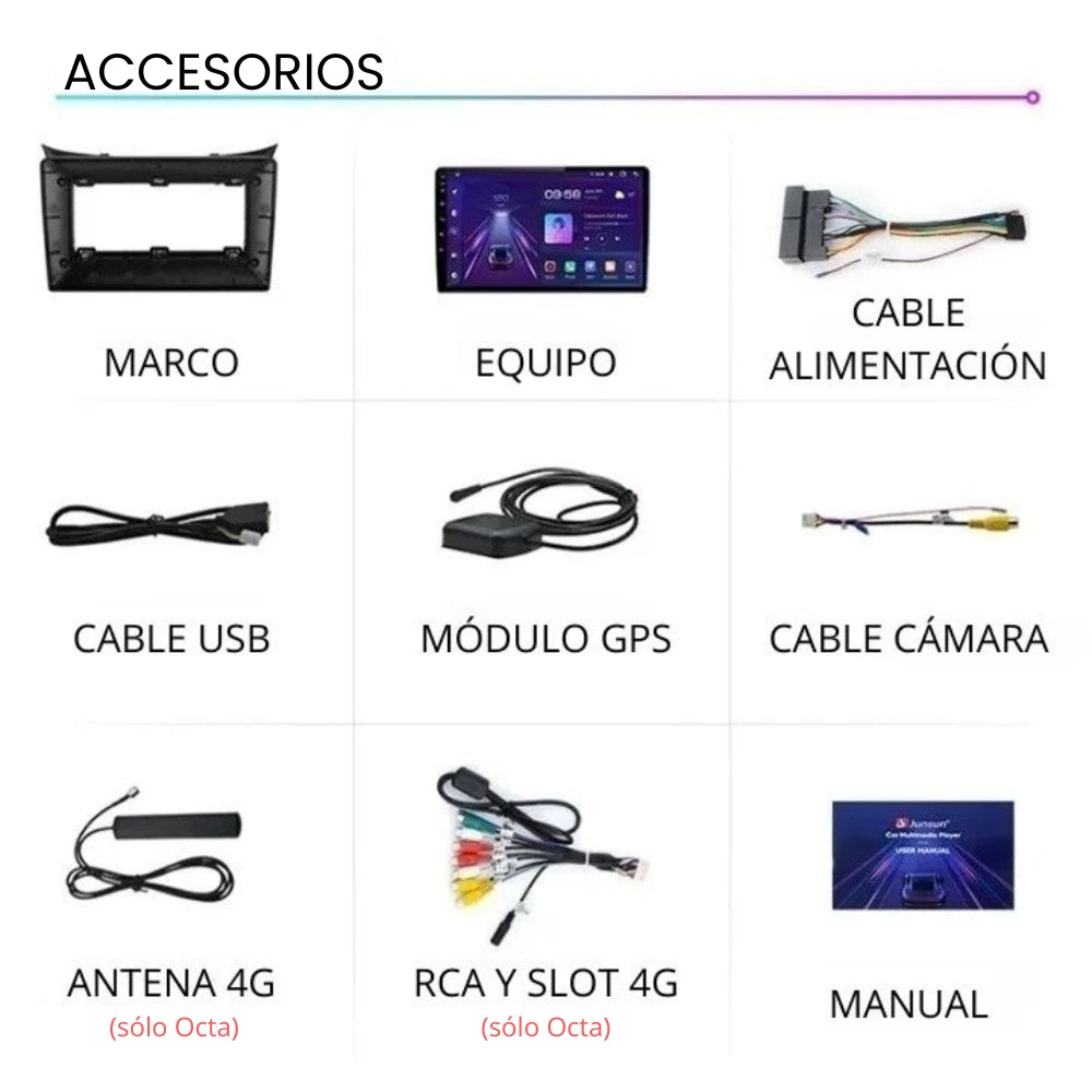 Pantalla Android Auto Carplay Hyundai i30 2011-2017