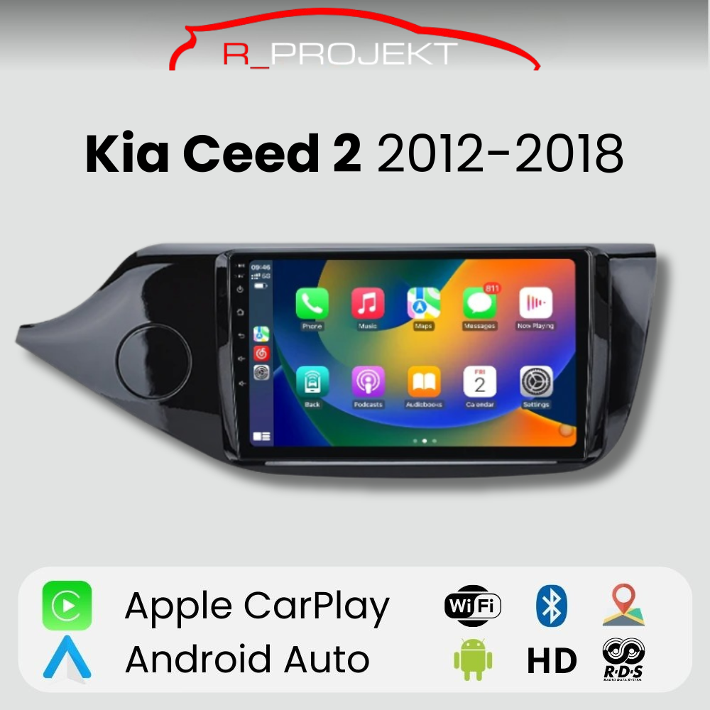 Radio Android Auto Carplay Kia Ceed Cee'd 2 2012-2018