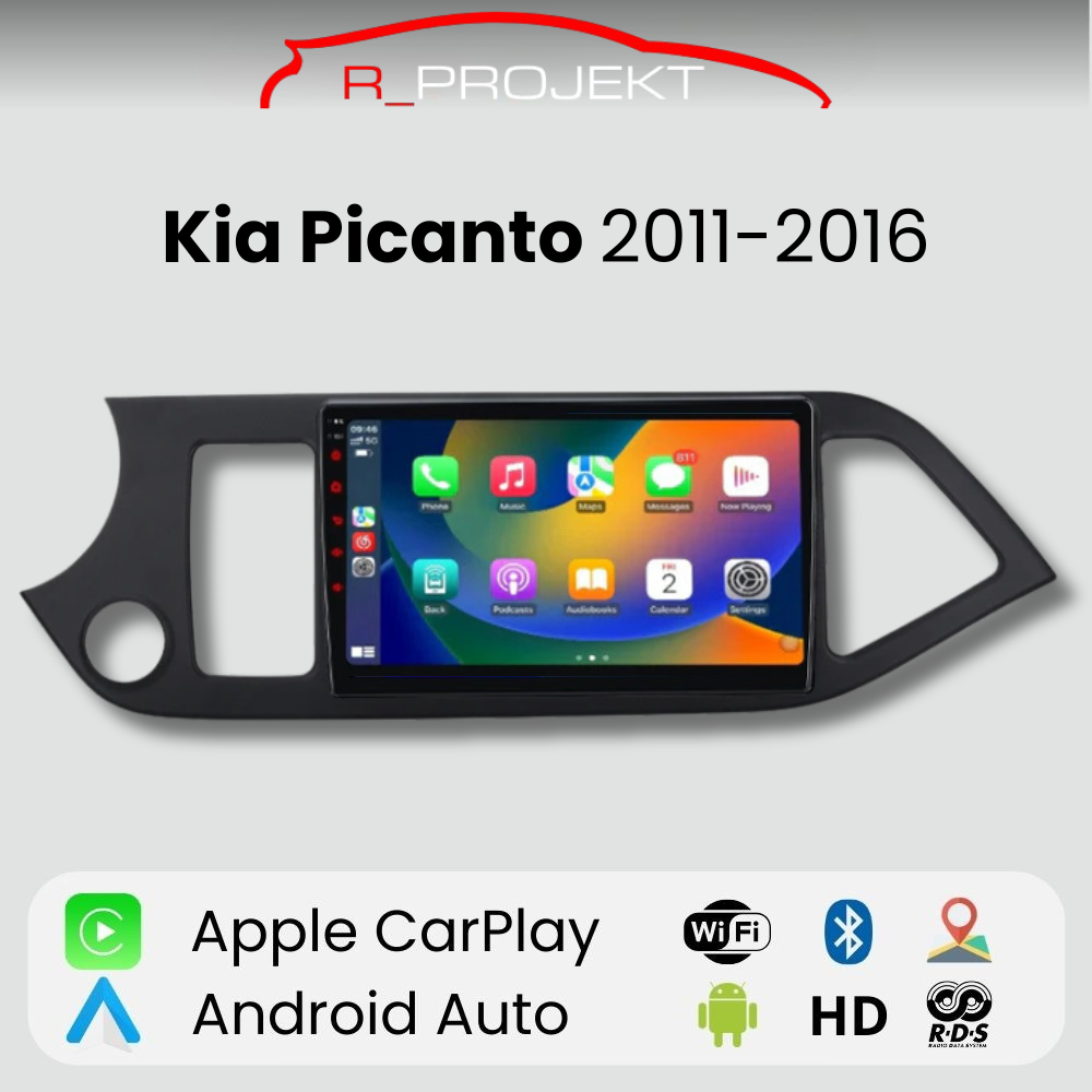 Android Auto Radio Carplay Kia Picanto 2011-2016