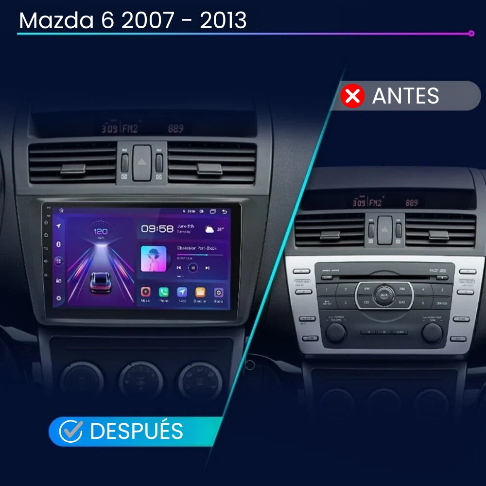 Pantalla Android Auto Carplay Mazda 6 2007 - 2013