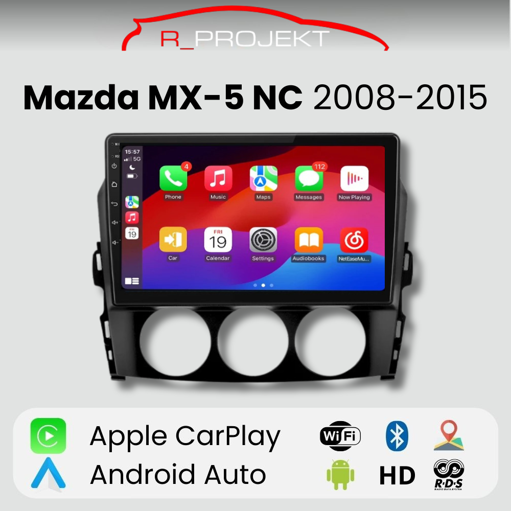 Android Auto Radio Carplay Mazda MX-5 MX5 III 3 NC 2008 - 2015